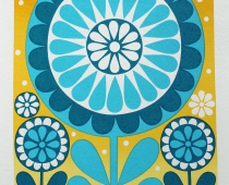 Karoline Rerrie - Blue Flowers screenprint